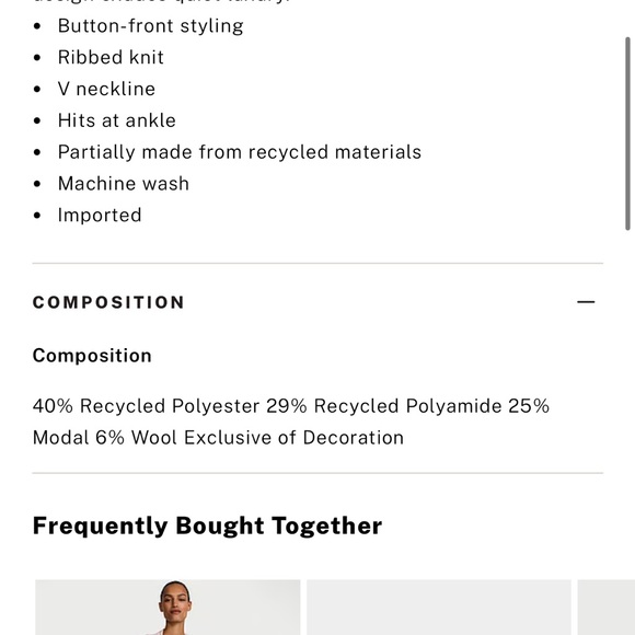 Victoria's Secret Cream Ribbed Dress - Picture 4 of 5